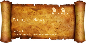 Matajsz Masa névjegykártya